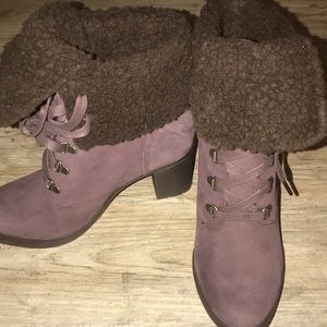 Timberland heel boots with fur
